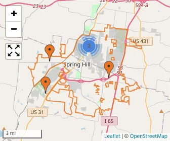 Area schools map